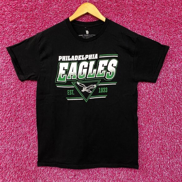 NFL Junk Food Philadelphia Eagles Black Tshirt SIZE Small - Picture 1 of 4